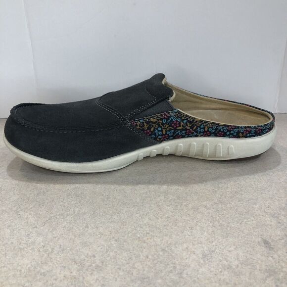 Women’s Spenco Siesta Via Slide Clog Iron Gat Floral‎ Gray Size 12B - Picture 7 of 10
